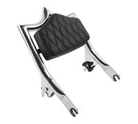 Soporte de Cola para Harley Touring para Street Glide para Road Glide para Road King 2009-2023 Respaldo De Sissy Bar para Pasajeros De Moto(Chrome)