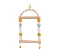 Soporte de Columpio para Mascotas - Juguete para periquitos y pájaros | Múltiples Juguetes para pájaros Periquito, Columpio de Madera para periquitos, Columpio para Loros, Perca para Masticar de pie,