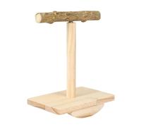 Soporte de columpio para pájaros con herramienta de fácil instalación, perchas giratorias de madera para tortolitos y otros pájaros de mascotas