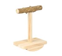 Soporte de columpio para pájaros con herramienta de fácil instalación, perchas giratorias de madera para tortolitos y otras mascotas, pájaros, loros, soporte de columpio