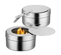 Soporte de combustible con tapa, caja de combustible de calor enlatada de acero inoxidable para bufés y barbacoas