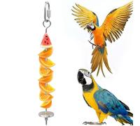 Soporte de Comida para pájaros de Acero Inoxidable, pincho de Comida para Loros, Soporte para palitos de Fruta para Loros, Herramienta de Tratamiento de Alimentos para Loros de Aves(L)