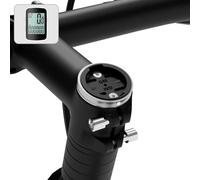 Soporte de computadora con tapa superior de vástago de bicicleta para Garmin Edge Explore, soportes de computadora GPS de aleación de aluminio ligero, combo compatible con Bryton, Wahoo y CATEYE gris
