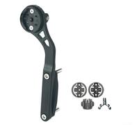Soporte de computadora de aleación de aluminio para manillar integrado, compatible con Garmin para Bryton para wahoo para cateye, soporte ligero de luz delantera para bicicleta de carretera, negro