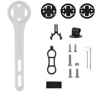 Soporte de computadora para bicicleta, soporte integrado para manillar de bicicleta de carretera para Garmin, soporte de cámara de nailon para GPS CatEye (blanco)