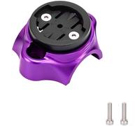 Soporte de computadora plegable para vástago de bicicleta, soporte de tubo de cabeza de aluminio CNC para tornillo Neo Dual, se adapta a GARMIN para Bryton para dispositivos WAHOO (morado)