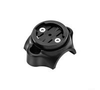 Soporte de computadora plegable para vástago de bicicleta, soporte de tubo de cabeza de aluminio CNC para tornillo Neo Dual, se adapta a GARMIN para Bryton para dispositivos WAHOO (negro)