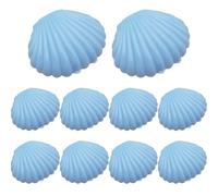 Soporte de conchas de 10 piezas de concha, mini plástico con cajas de mares de plástico contenedores para fiestas para la ducha de cumpleaños de la boda suministros, contenedor azul del cielo