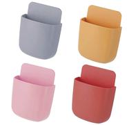 Soporte de control remoto de Bunhum Juego de 4 cuadros de almacenamiento de montaje de pared pegajoso Organizador de telfonos de pared Player para l
