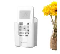 Soporte de control remoto de pared - Caja de almacenamiento adhesiva sin taladrar | Organizador multifunción para controladores de TV aire acondicionado medios | Adhesivo potente, mantiene los