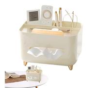 Soporte de control remoto - titulares de tejidos, organizador dispensador de servilleta de mesa de noche caja de almacenamiento de tejido duradero con diseño elegante