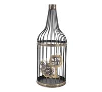Soporte de Corcho de Vino Metal Decorativo Organizador de Almacenamiento de Corcho en Forma de Botella para el Comedor Cocina decoración del hogar de 15x15x38cm 60 Corks Capacidad
