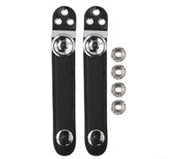 Soporte de correa de fuelle de acordeón en piel sintética, ajustable para un ajuste seguro en acordeones de bajo, 2 correas y 4 hebillas (8,4 cm)