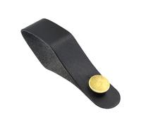 Soporte de correa de guitarra con botón de bloqueo seguro para el cuello, correa de piel, adaptador para ukelele, bajo, tocado de piel, corbata adaptadora