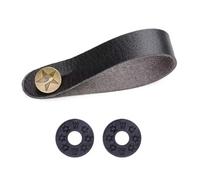 Soporte de correa de guitarra con botón de piel sintética, adaptador para el cuello, correas ajustables, cinturón de piel sintética, soporte seguro