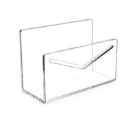 Soporte de correo acrílico transparente y estante para cartas, material de 3 mm de grosor con almohadillas antideslizantes, organizador de sobres de oficina y hogar para una clasificación eficiente