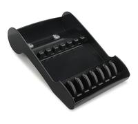 Soporte de corte resistente disponible para 6 tijeras Grovas de tijera profesional para el salón con tazas de succión Bandeja de soporte de tijera para el cabello, negro, organizador de peluquería,