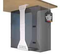 Soporte de CPU Ajustable bajo Escritorio - Soporte para Ordenador de Alta Resistencia bajo Escritorio - Capacidad de Carga de hasta 35 kg - Soporte Flexible para PC sobre Escritorio (Blanco)