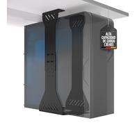 Soporte de CPU Ajustable bajo Escritorio - Soporte para Ordenador de Alta Resistencia bajo Escritorio - Capacidad de Carga de hasta 35 kg - Soporte Flexible para PC sobre Escritorio (Negro)