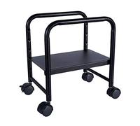 Soporte de CPU Carrito del soporte de la torre de escritorio de soporte de la CPU Móvil con 4 ruedas de ruedas de ruedas de metal ajustable for el soporte del soporte de la CPU del soporte de acero de