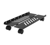 Soporte de CPU Soporte de CPU rodante, soporte de torre de PC móvil ajustable, soporte de caja de host de PC expandible de acero negro con ruedas giratorias, se adapta a la mayoría de los estuches de
