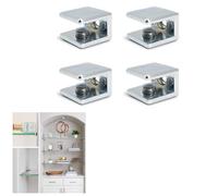 Soporte de cristal para estante de vidrio, abrazadera ajustable para estante de 6 a 10 mm de grosor, 4 unidades