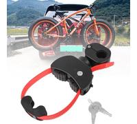 Soporte de cuadro de 25 + 30 mm de diámetro para bicicleta/Ebike, portabicicletas con correa de carraca para 1ª bicicleta, fijación de correa de trinquete ajustable, extraíble (negro/rojo)