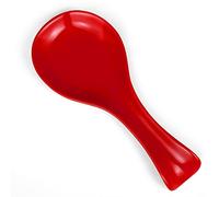 Soporte de cuchara de cerámica para soporte de cuchara para estufa de cocina, accesorios de barra de café (estilo básico, rojo)