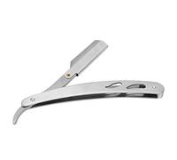 Soporte de Cuchilla de Afeitar de Borde Recto, Soporte de Cuchilla de Afeitar Manual Tradicional Cabezal de Corte Tipo Clip de Diseño Aerodinámico para Hombres para el Hogar