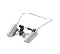 Soporte de cuello ajustable que incluye batería integrada de 4800 mAh para filmación sin costuras en primera persona
