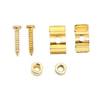 Soporte de cuerda de guitarra, 2 piezas resistente al desgaste guía de corte resistente sin rebabas para reemplazo (dorado)