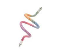 Soporte de cuerda flexible para pájaros, para jaula de pájaros, accesorios de juguete para loros, cacatúas y periquitos