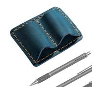 Soporte de cuero para bolígrafo, accesorios para lápices antipérdida, soporte para bolígrafo con clip de bolsillo, para laboratorio, escuela, universidad, farmacia, viajes, conferencias, oficina