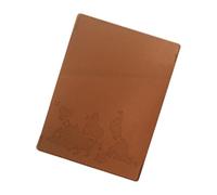 Soporte de cuero para pasaportes con mapa del mundo personalizable, juego de costura, accesorios de viaje, soporte de pasaporte de cuero para seguimiento de memoria, Brown, Talla única