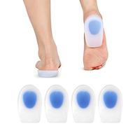 Soporte de de gel Inserto de calzado ortopédico Cómodo 2 pares Insertos de calzado para aliviar el dolor Copa de silicona para el talón Almohadillas para el talón ligeras y duraderas