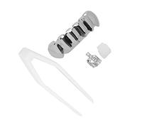 Soporte de Dientes de Hip Hop, Dientes Falsos de Hip Hop Seguros para Cumpleaños para Fiesta de Halloween para Concierto(Plata)