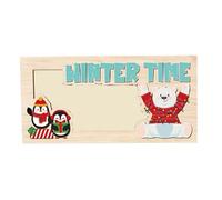 Soporte de dinero de Navidad para dinero en efectivo, soporte de dinero de Navidad, soporte de madera único para dinero | 7 x 3.5 pulgadas divertida cartera de Navidad para niño, hijo, hija,