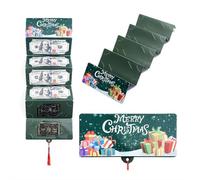 Soporte de dinero de Navidad para dinero en efectivo, tarjetas de Navidad con sobres, soportes para tarjetas de regalo de dinero en efectivo con 10 ranuras, soporte para tarjetas de regalo de Navidad