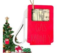 Soporte de dinero de Navidad, soporte para dinero, adornos navideños | diseño de tanque de aceite para coche, soporte para dinero, soporte para dólares, colgante de joyas de Navidad para hombres y