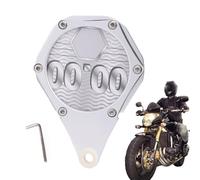 Soporte de disco fiscal para motocicleta, marco hexagonal de permiso de disco fiscal, soporte de aluminio impermeable con llave para ciclomotor, motocicleta, scooter, ATV