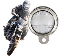 Soporte de disco fiscal para motocicleta, resistente al agua, de acero inoxidable, redondo, para placa de etiqueta de política fiscal, soporte de licencia legal para carretera (plata)