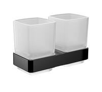 soporte de doble vidrio emco loft, cristal satinado, modelo de pared, 052513300,