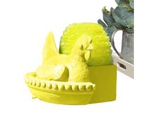 Soporte de drenaje de esponja para fregadero de cocina, personaje de gallina, 1 soporte ventilado para secado rápido, organizador de encimera novedoso, artículo de utilidad, estante para lavabo para