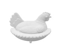 Soporte de drenaje de esponja para fregadero de cocina, personaje de gallina, 1 soporte ventilado para secado rápido, organizador de encimera novedoso, artículo de utilidad, estante para lavabo para