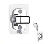 Soporte de ducha ajustable,Soporte De Ducha No Poroso,Soporte de ducha de mano,Ajustable Sin Taladro 360 Pared Adhesivo(Plata)
