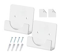 Soporte de ducha de baño, soporte de varilla de ducha adhesivo - Soporte de soporte de cubierta de ducha 2x acrílico,Soporte de tubería de armario invisible para armario Rail