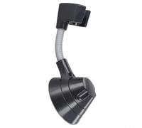 Soporte de ducha de mano ajustable con ventosa de silicona fuerte, material ABS con acabado cromado, no requiere taladrar ni herramientas, diseño extraíble para altura posible (negro)