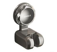 Soporte de ducha de mano sin taladrar, soporte de ducha extraíble con ventosa con rotación de 360 grados, se adapta a barra deslizante de 18 a 23 mm, material ABS gris (gris plomizo)