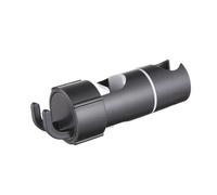 Soporte de ducha deslizante, 18-25 mm, ajustable, giratorio de 360 grados, soporte de repuesto (negro)