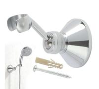 Soporte De Ducha Móvil Ajustable A 360 Grados, Soporte De Pared De Latón Cromado Para Manguera Estándar, Duradero Y Elegante, Fácil De Instalar, Soporte Para Ducha De Baño, Shower Head Holder